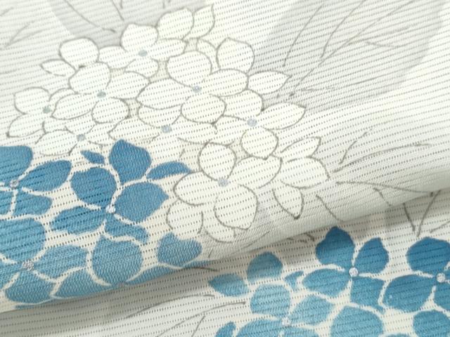 平和屋着物＊夏物　小紋　絽　紫陽花　正絹　逸品　CABK0793th