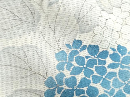 平和屋着物＊夏物　小紋　絽　紫陽花　正絹　逸品　CABK0793th