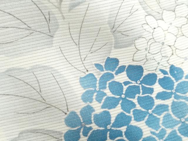 平和屋着物＊夏物　小紋　絽　紫陽花　正絹　逸品　CABK0793th