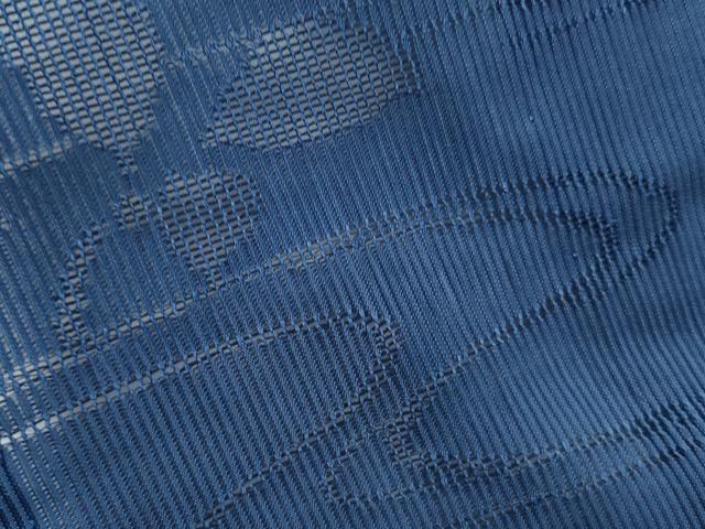 平和屋着物＊夏物　小紋　縦絽　流水舞葉紋紗　暈し染め　正絹　逸品　CABK0799th