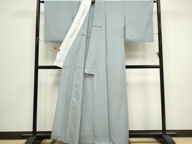 平和屋着物＊夏物　色無地　絽　薄雲鼠色　正絹　逸品　CABK0805ou