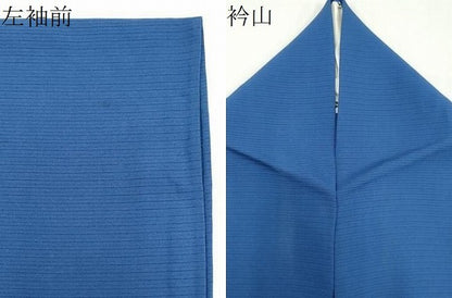 平和屋着物＊夏物　色無地　絽　瑠璃紺色　正絹　逸品　CABK0806ou