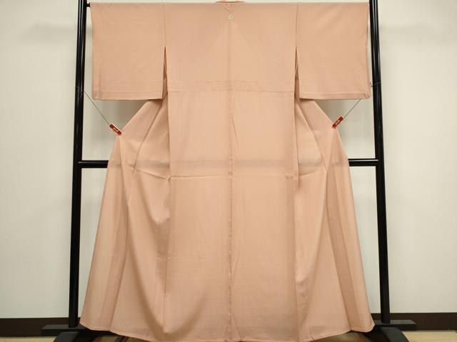 平和屋着物＊夏物　色無地　絽　肉色　正絹　逸品　CABK0811ou