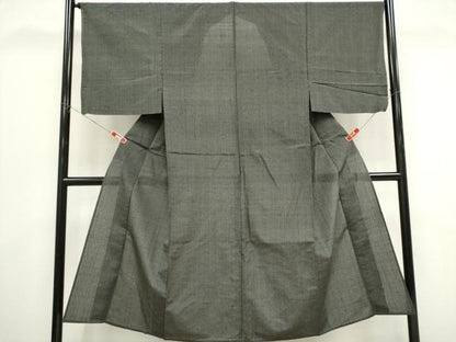 平和屋着物＊夏物　男性　紗紬　縞　正絹　逸品　CABK0818ou