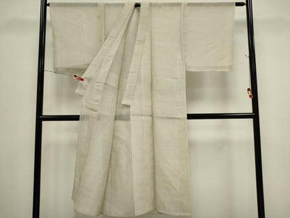平和屋着物＊夏物　男性　紗紬　縞　正絹　逸品　CABK0825ou