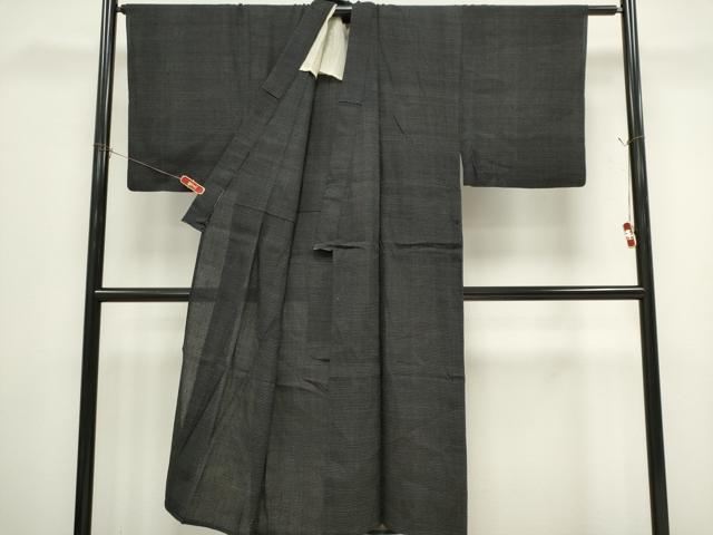 平和屋着物＊夏物　男性　紗紬　十字絣　正絹　逸品　CABK0827ou