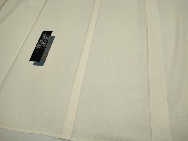 平和屋着物＊夏物　訪問着　絽　色紙重ね草花文　シルエット　金彩　正絹　逸品　CABK0829ou