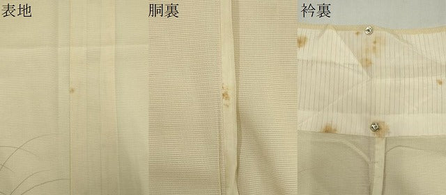 平和屋着物＊夏物　訪問着　絽　駒刺繍　草花文　暈し染め　正絹　逸品　CABK0830ou