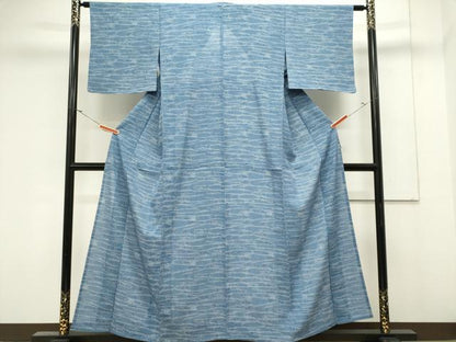 平和屋着物＊夏物　江戸小紋　絽　流水文　正絹　逸品　CABK0831ou