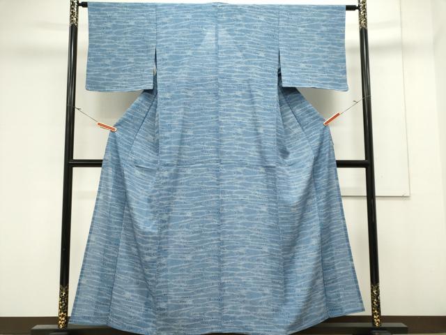 平和屋着物＊夏物　江戸小紋　絽　流水文　正絹　逸品　CABK0831ou