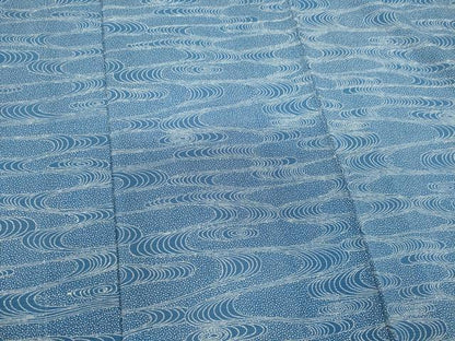 平和屋着物＊夏物　江戸小紋　絽　流水文　正絹　逸品　CABK0831ou