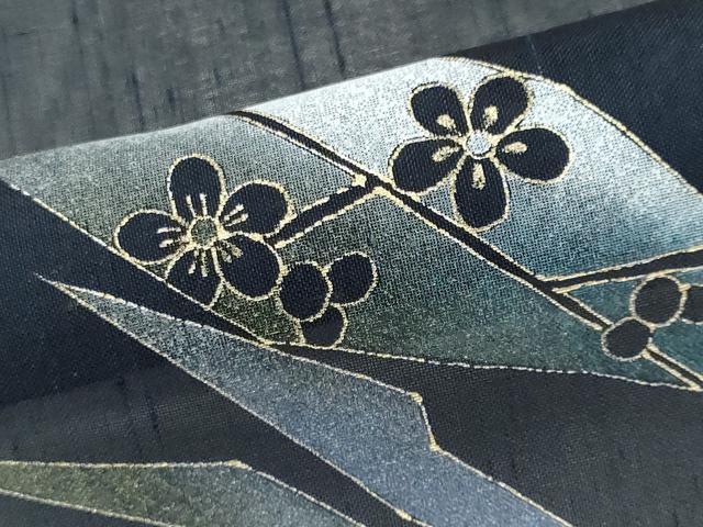 平和屋着物＊夏物　訪問着　紗紬　作家物　吉祥枝梅文　金彩　正絹　逸品　CABK0833ou