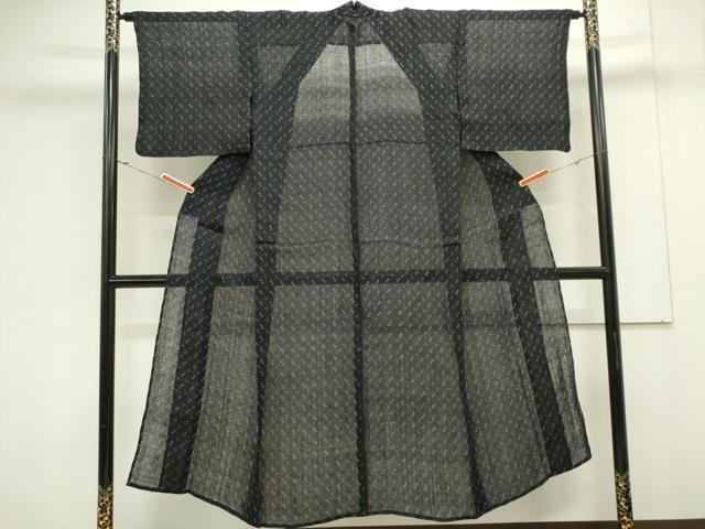 平和屋着物＊夏物　上布　絣文様　麻　逸品　CABK0835ou