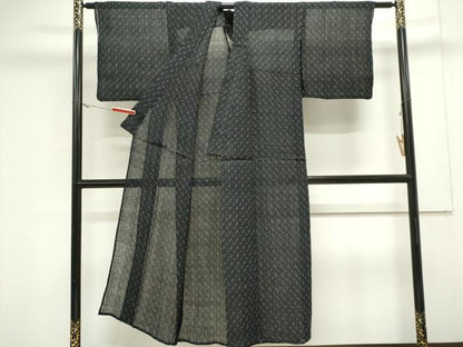 平和屋着物＊夏物　上布　絣文様　麻　逸品　CABK0835ou