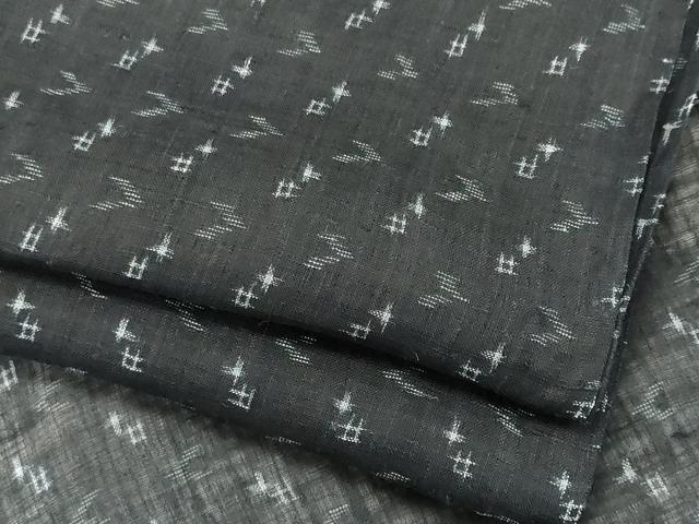 平和屋着物＊夏物　上布　絣文様　麻　逸品　CABK0835ou