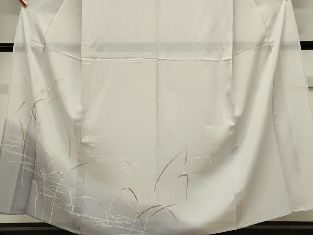 平和屋着物＊夏物　訪問着　友禅　絽　流水芒文　正絹　逸品　CABK0836ou