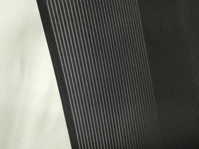 平和屋着物＊夏物　小紋　縦絽　絞り　草花文　黒地　正絹　逸品　CABK0839ou