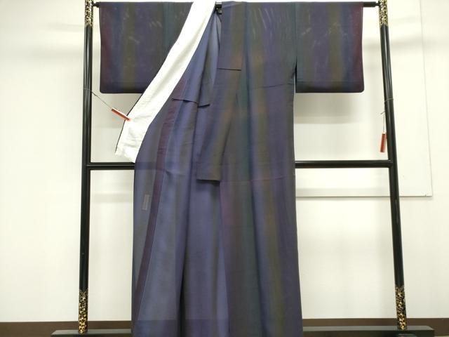 平和屋着物＊夏物　前田仁仙　仁仙更紗　小紋　絽　間道　暈し染め正絹　逸品　CABK0840ou