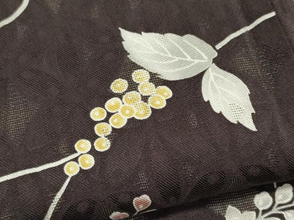 平和屋着物＊夏物　小紋　七宝紋紗　花唐草文　正絹　逸品　CABK0845ou