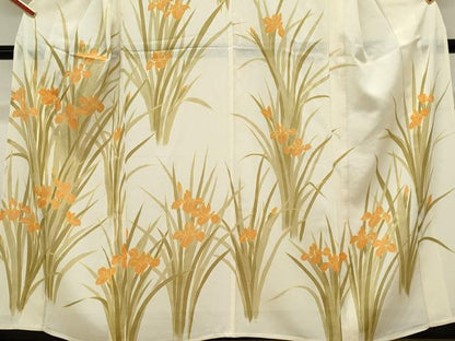 平和屋着物＊夏物　訪問着　絽　菖蒲　正絹　逸品　CABK0848ou