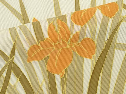 平和屋着物＊夏物　訪問着　絽　菖蒲　正絹　逸品　CABK0848ou