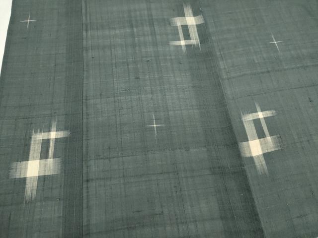 平和屋着物＊夏物　紗紬　十字絣　正絹　逸品　CABK0851ou