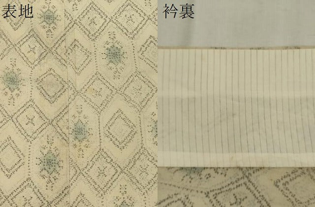 平和屋着物＊夏物　紗紬　亀甲文　正絹　逸品　CABK0855ou