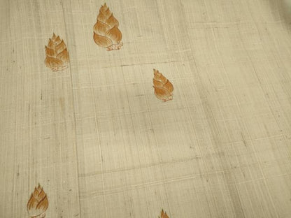 平和屋着物＊夏物　訪問着　生紬　紗　手描き　たけのこ　正絹　逸品　CABK0857ou