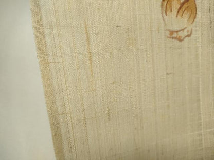 平和屋着物＊夏物　訪問着　生紬　紗　手描き　たけのこ　正絹　逸品　CABK0857ou