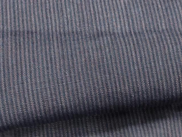 平和屋着物＊夏物　会津上布　からむし織　縞　証紙付き　逸品　CABK0858ou