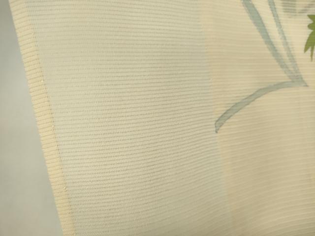 平和屋着物＊夏物　訪問着　絽　草花文　銀彩　正絹　逸品　CABK0860ou