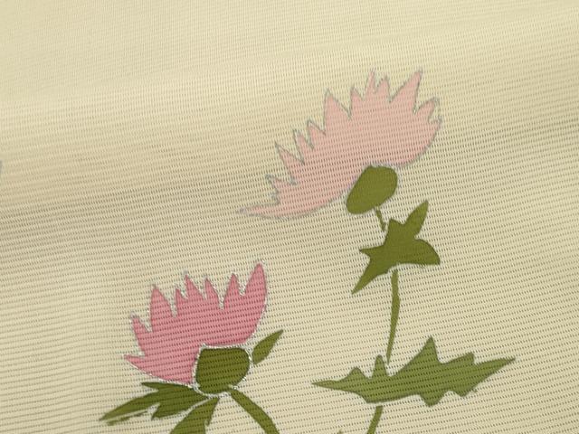 平和屋着物＊夏物　訪問着　絽　草花文　銀彩　正絹　逸品　CABK0860ou