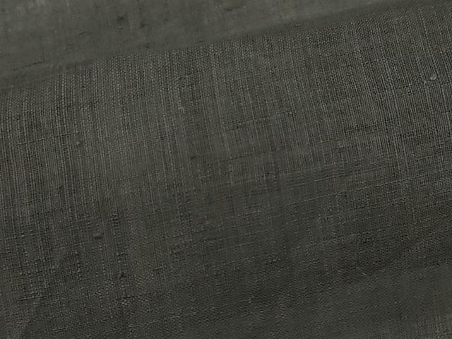 平和屋着物＊夏物　上布　黒色　黒地　麻　逸品　CABK0862ou