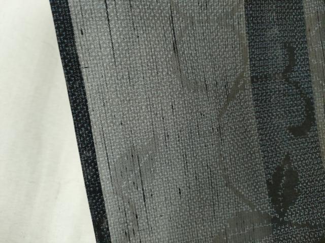 平和屋着物＊夏物　結城紬　夏結城　翠紗　蔦の葉文　証紙付き　正絹　逸品　CABK0863ou