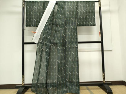 平和屋着物＊夏物　本場琉球絣　夏琉球　琉球絣文様　高島屋扱い　正絹　逸品　CABK0864ou