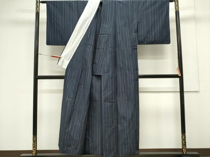 平和屋着物＊夏物　お召　米沢　白根沢　涼風　綟子織　証紙付き　正絹　逸品　CABK0865ou