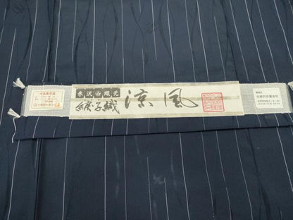 平和屋着物＊夏物　お召　米沢　白根沢　涼風　綟子織　証紙付き　正絹　逸品　CABK0865ou