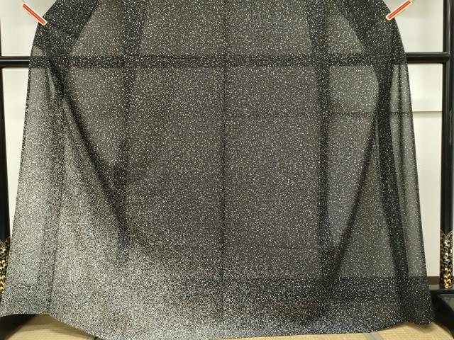 平和屋着物＊夏物　訪問着　絽　霞文　たたき染め　黒地　正絹　逸品　CABK0866ou