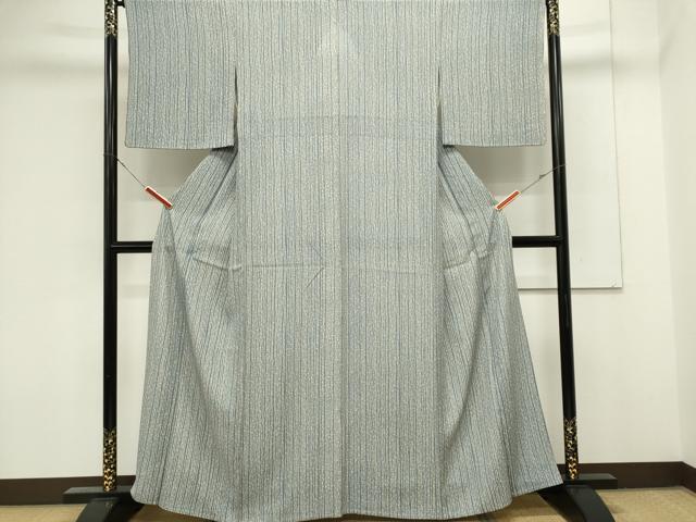平和屋着物＊夏物　小紋　絽　縞　正絹　逸品　CABK0868ou
