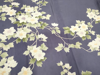 平和屋着物＊夏物　訪問着　絽　駒刺繍　草花文　正絹　逸品　CABK0874ou