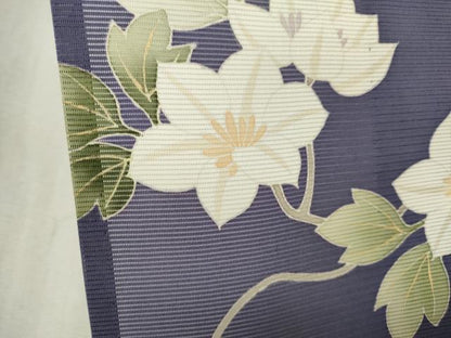 平和屋着物＊夏物　訪問着　絽　駒刺繍　草花文　正絹　逸品　CABK0874ou