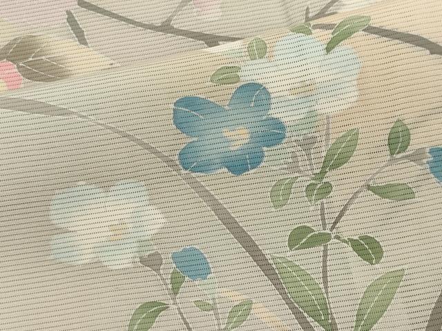 平和屋着物＊夏物　訪問着　絽　友禅　枝花文　暈し染め　ますいわ屋扱い　正絹　逸品　CABK0878ou