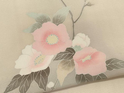 平和屋着物＊夏物　訪問着　絽　友禅　枝花文　暈し染め　ますいわ屋扱い　正絹　逸品　CABK0878ou