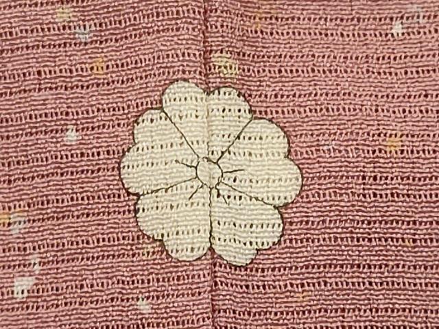 平和屋着物＊夏物　小紋　絽縮緬　作家物　霞文　反端付き　正絹　逸品　未使用　CABK0879ou
