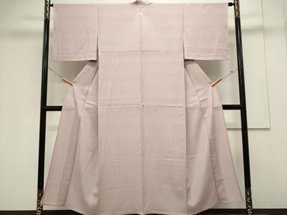 平和屋着物＊夏物　色無地　変わり絽　薄柿色　正絹　逸品　CABK0882ou
