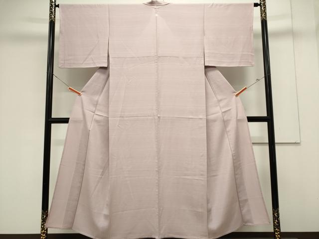 平和屋着物＊夏物　色無地　変わり絽　薄柿色　正絹　逸品　CABK0882ou
