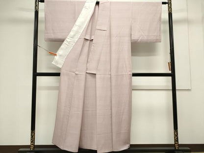 平和屋着物＊夏物　色無地　変わり絽　薄柿色　正絹　逸品　CABK0882ou