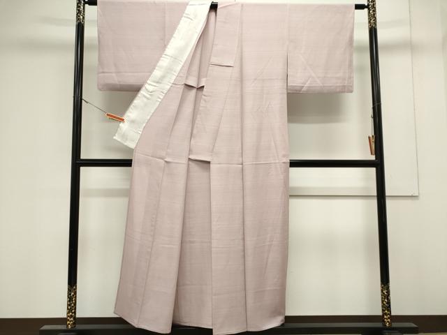 平和屋着物＊夏物　色無地　変わり絽　薄柿色　正絹　逸品　CABK0882ou