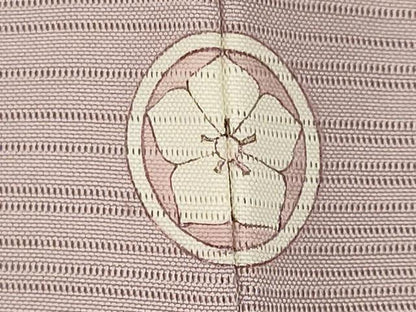 平和屋着物＊夏物　色無地　変わり絽　薄柿色　正絹　逸品　CABK0882ou