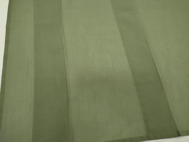 平和屋着物＊夏物　紗紬　柳茶色　正絹　逸品　CABK0885ou